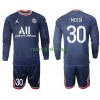 Maillot à Manches Longues Paris Saint-Germain MESSI 30 Domicile 2021-22 Pour Enfant